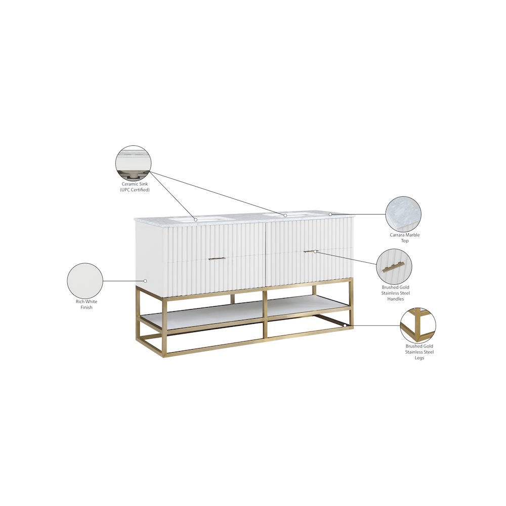 Monad White Bathroom Vanity