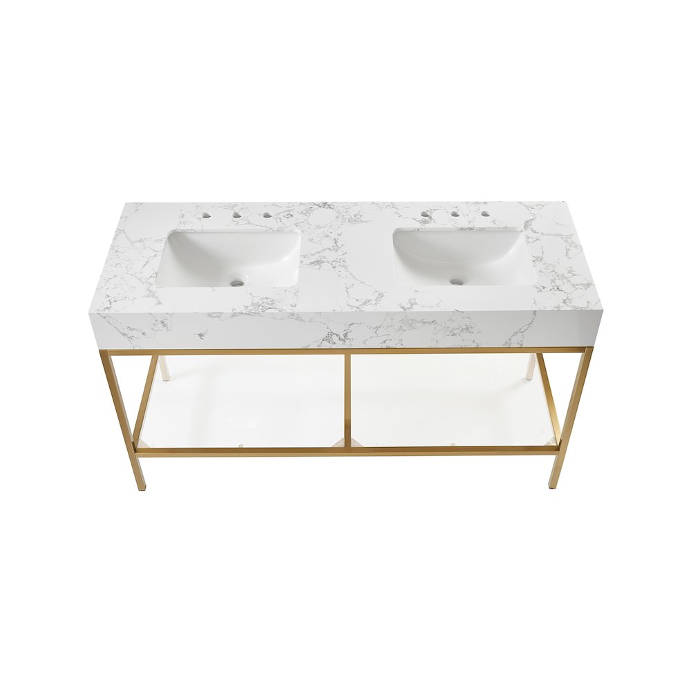 Marmo White Engineered Marble Bathroom Vanity