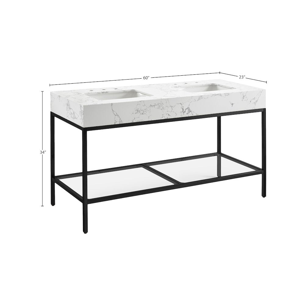 Marmo White Engineered Marble Bathroom Vanity