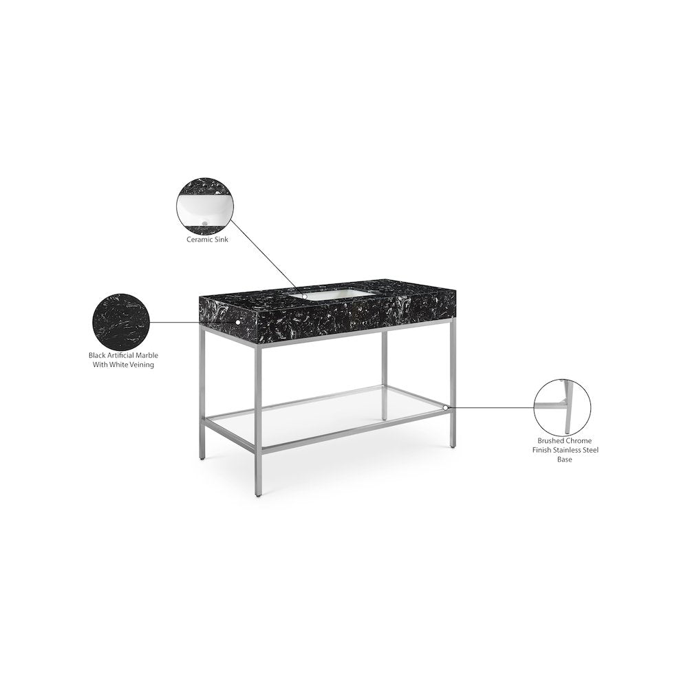 Marmo Black Engineered Marble Bathroom Vanity