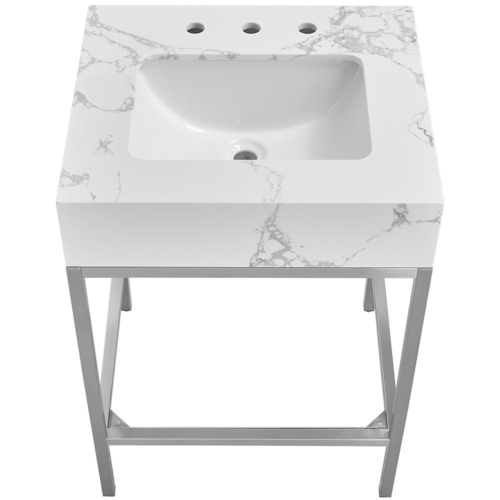 Marmo White Engineered Marble Bathroom Vanity