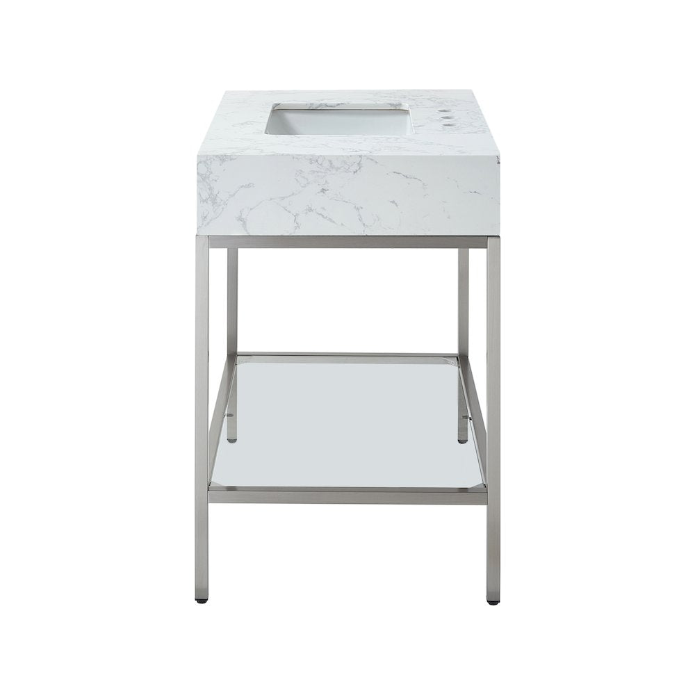 Marmo White Engineered Marble Bathroom Vanity