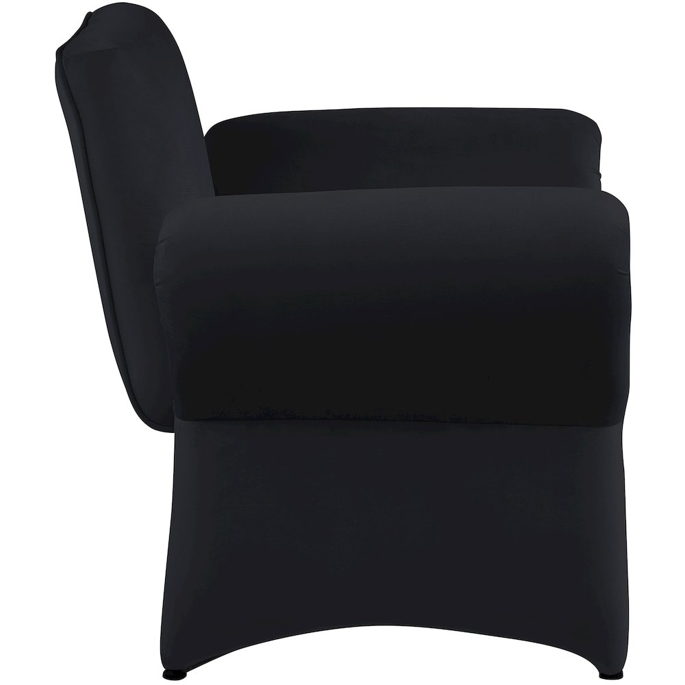 Fleurette Black Velvet Accent Chair