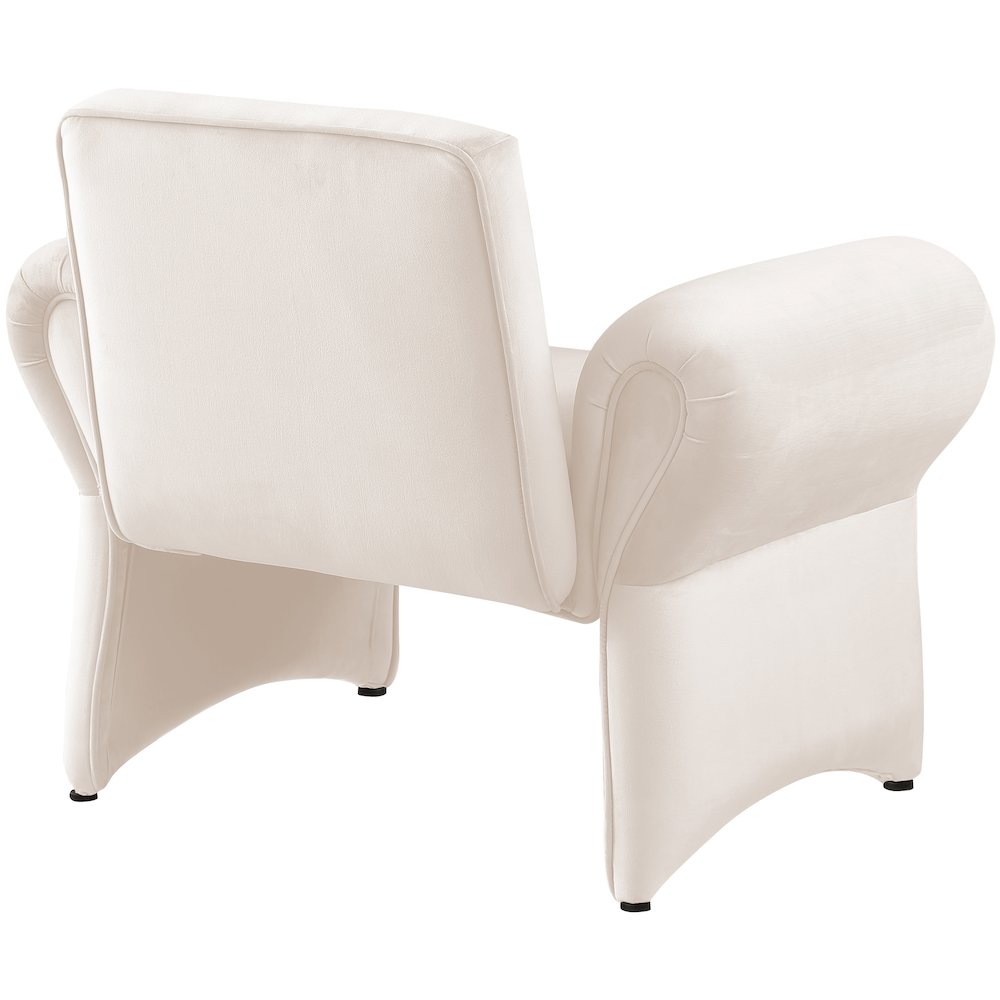 Fleurette Cream Velvet Accent Chair