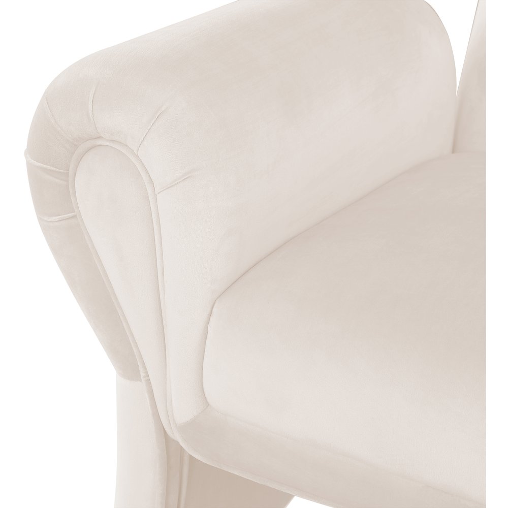 Fleurette Cream Velvet Accent Chair