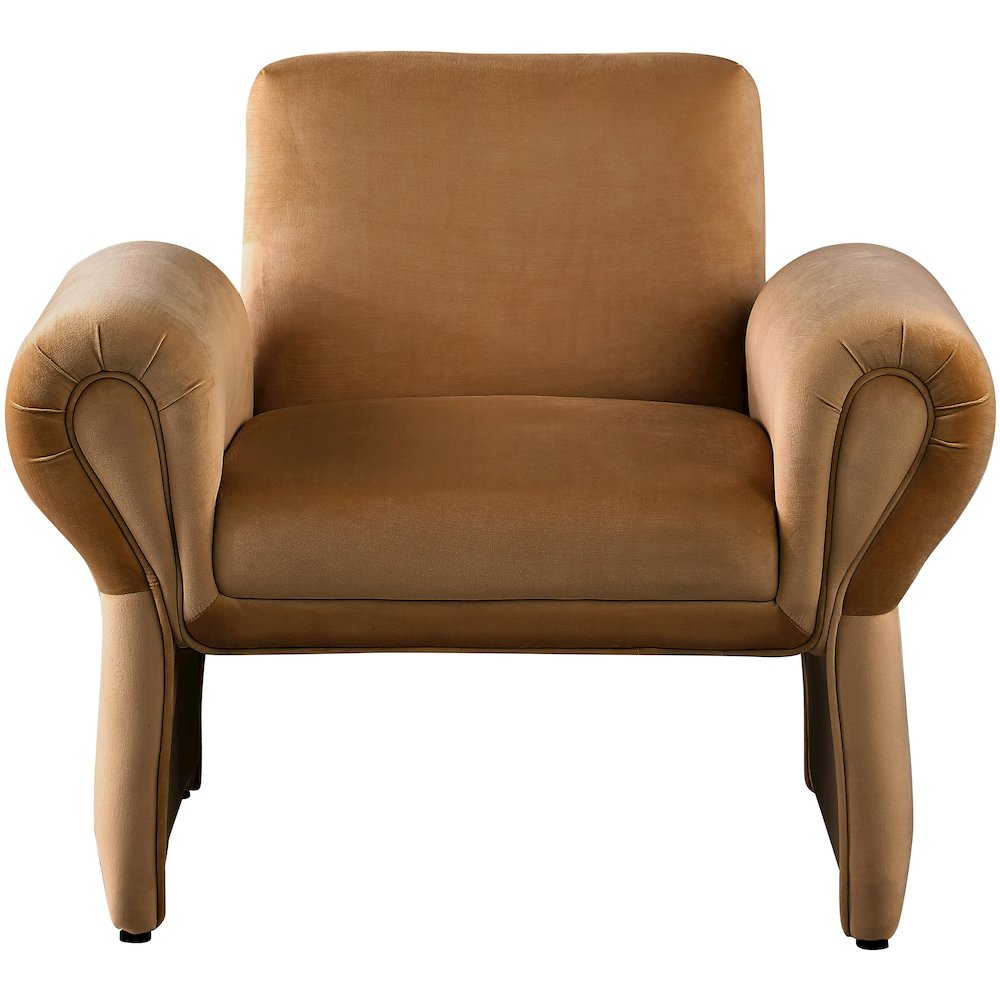 Fleurette Saddle Velvet Accent Chair