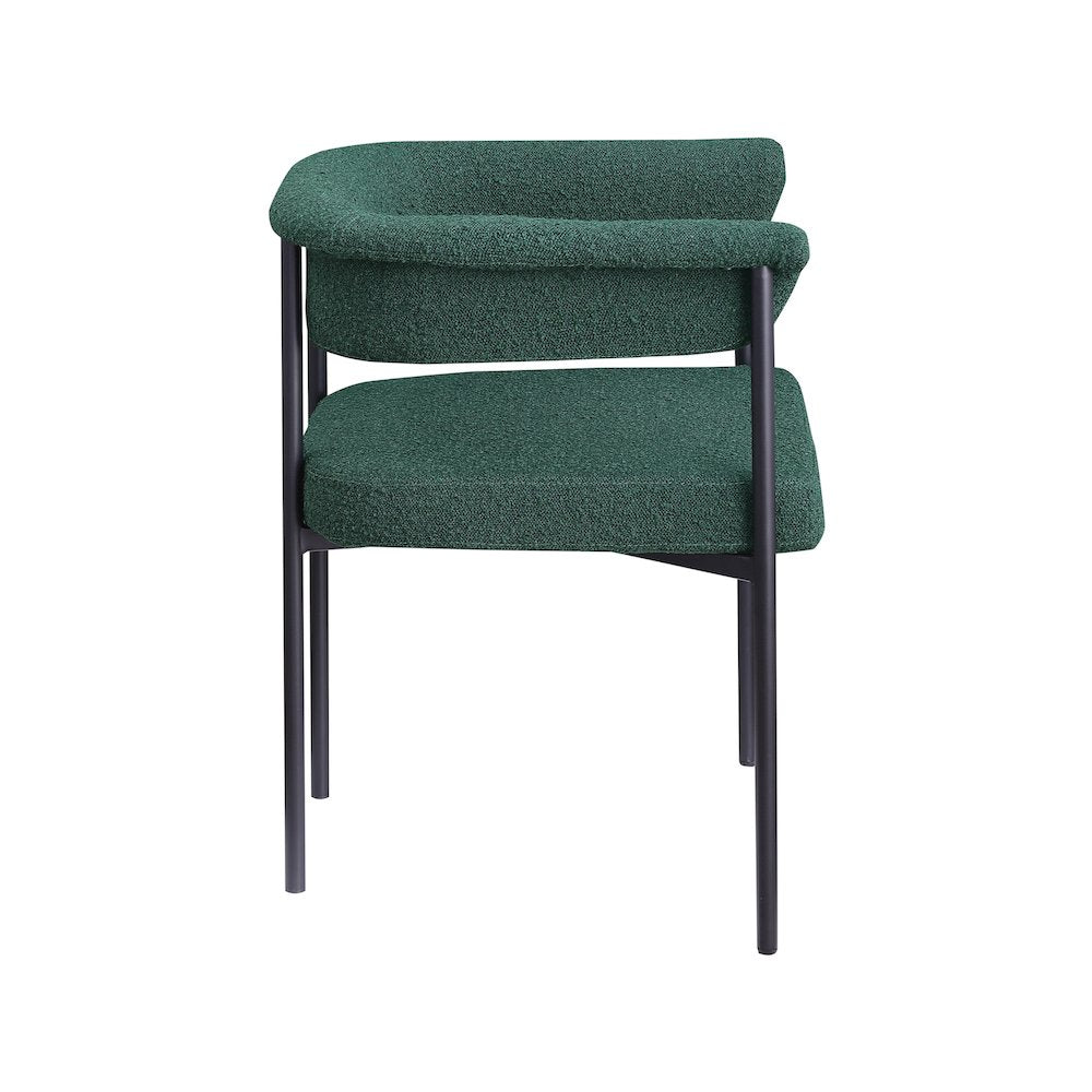 Malin Green Boucle Fabric Dining Chair, Set of 2