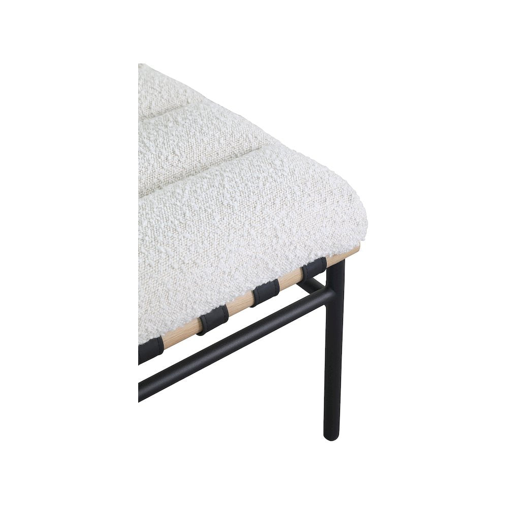Burke Cream Boucle Fabric Accent Chair