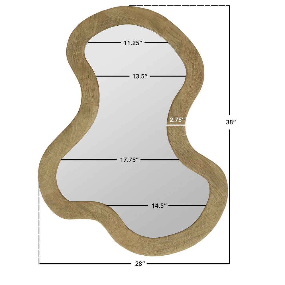 Oblique Oak Mirror