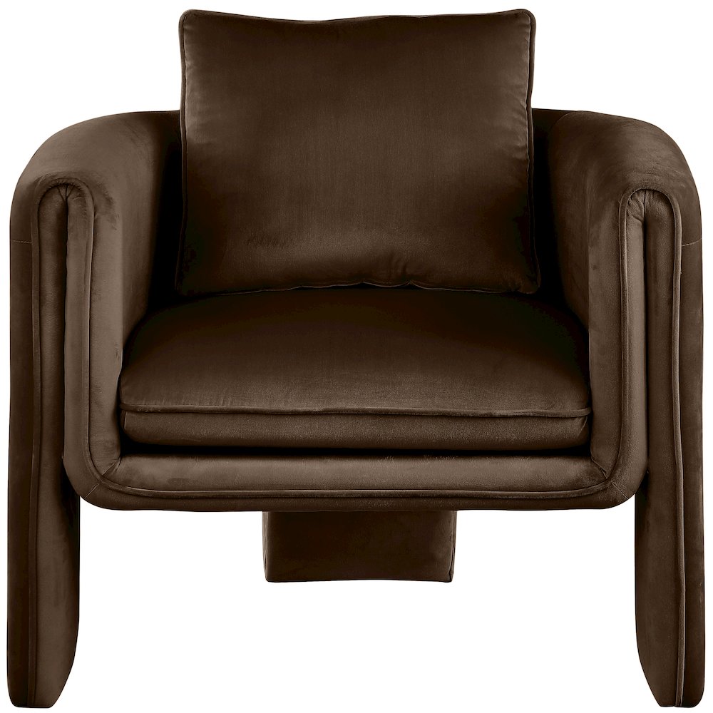 Sloan Brown Velvet Accent Chair