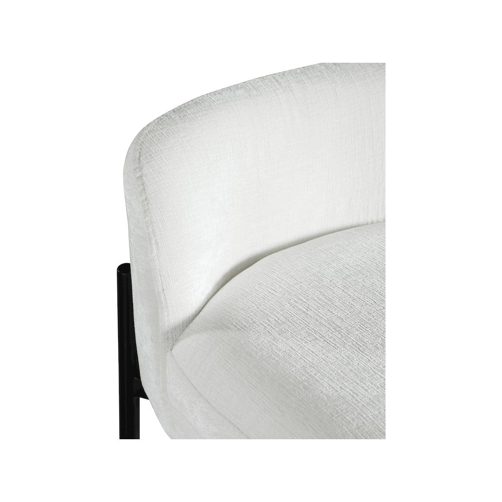 Counter Height Bar Stools with Back, Set of 2, Cream Chenille Fabric