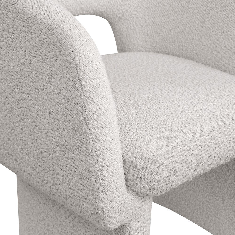 Emmet Cream Boucle Fabric Dining Chair / Accent Chair