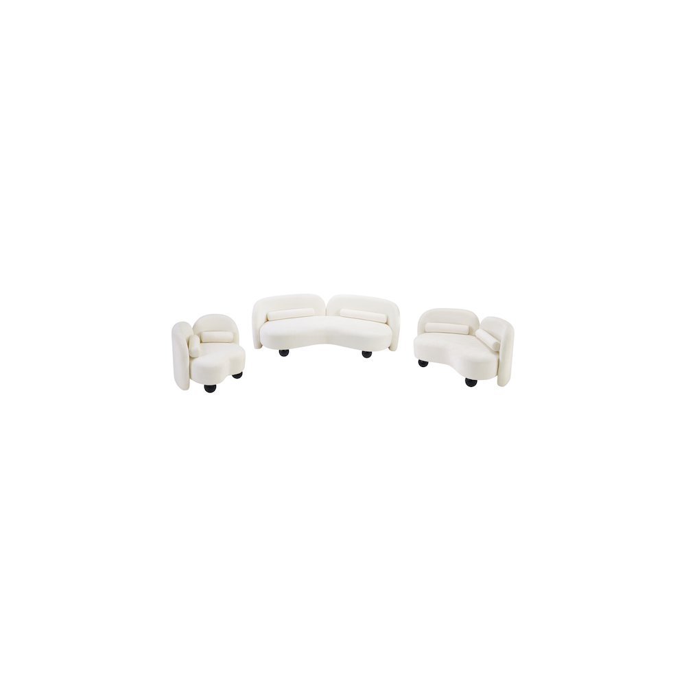 Daphne Cream Chenille Fabric Chair