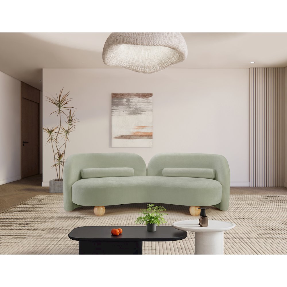 Daphne Mint Chenille Fabric Sofa