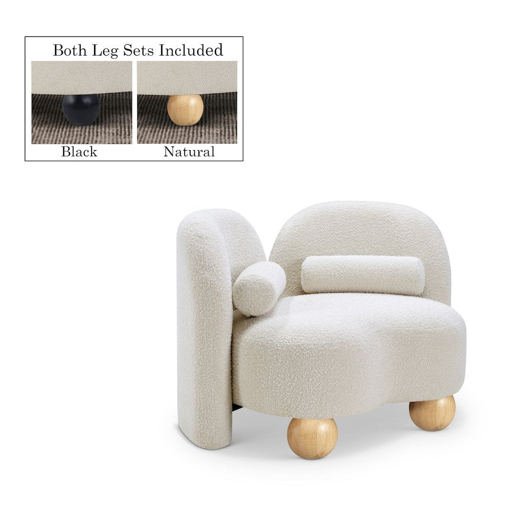 Daphne Cream Boucle Fabric Chair