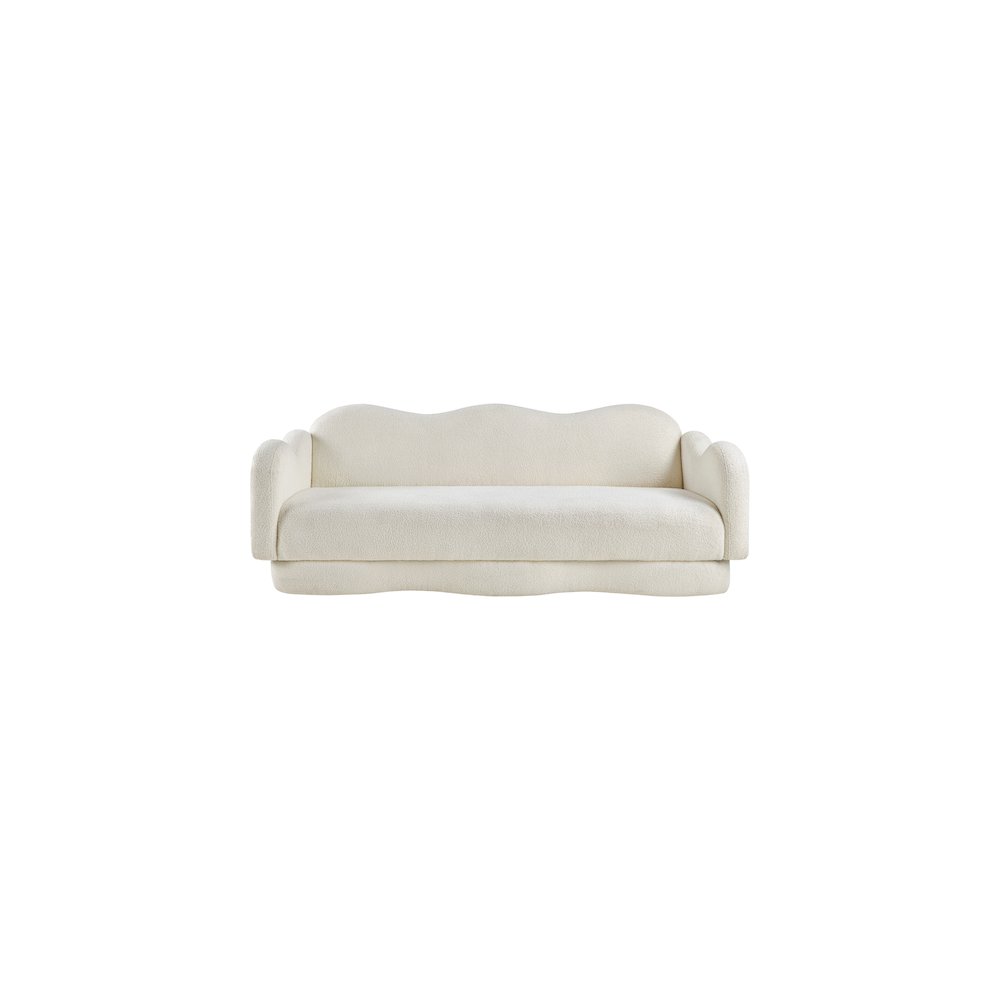 Bloom Cream Teddy Fabric Sofa