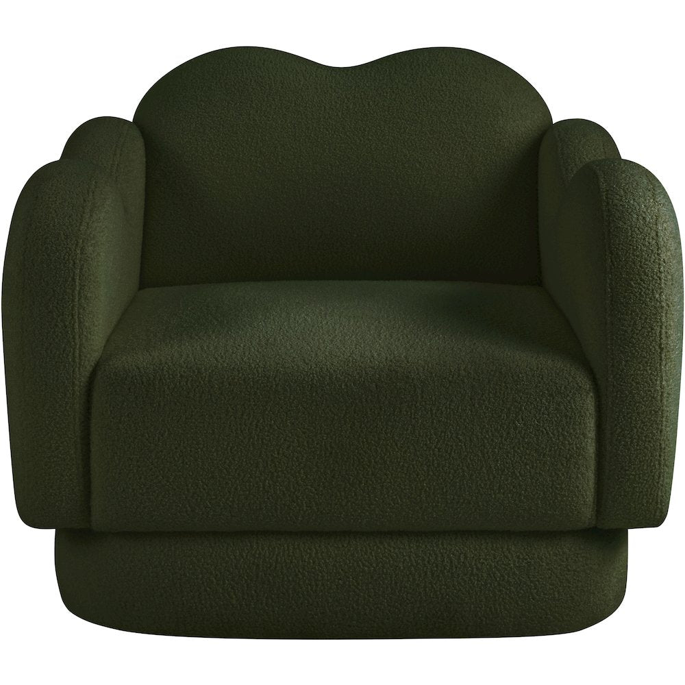Bloom Green Teddy Fabric Chair