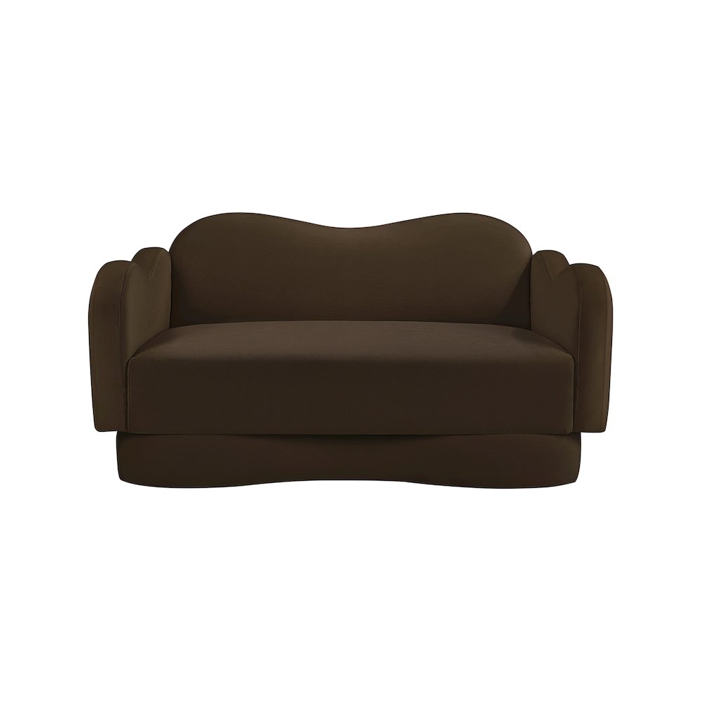 Bloom Brown Velvet Loveseat