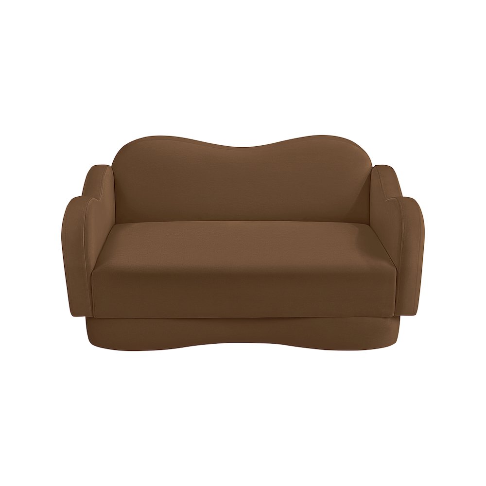 Bloom Saddle Velvet Loveseat