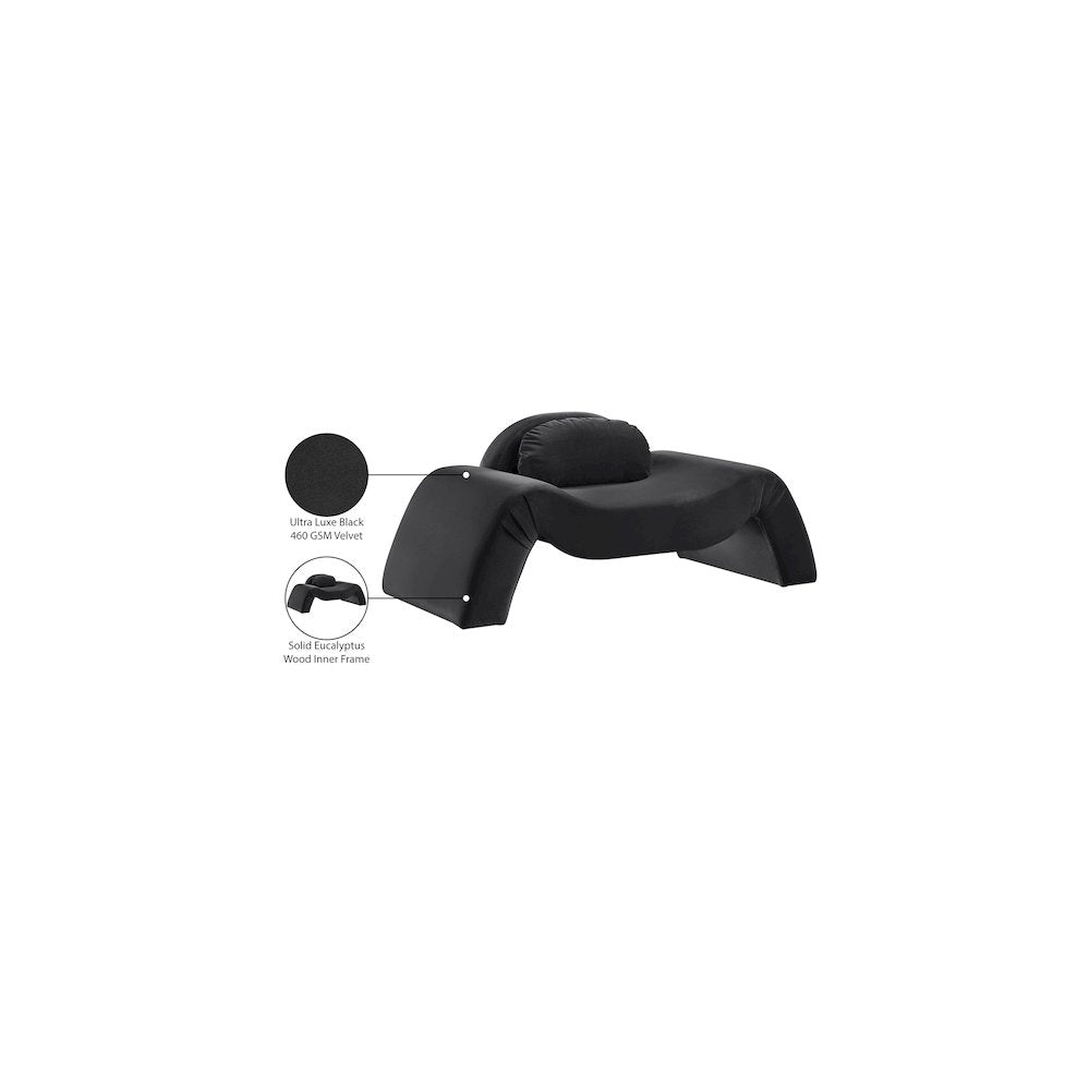 Austin Black Velvet Chair