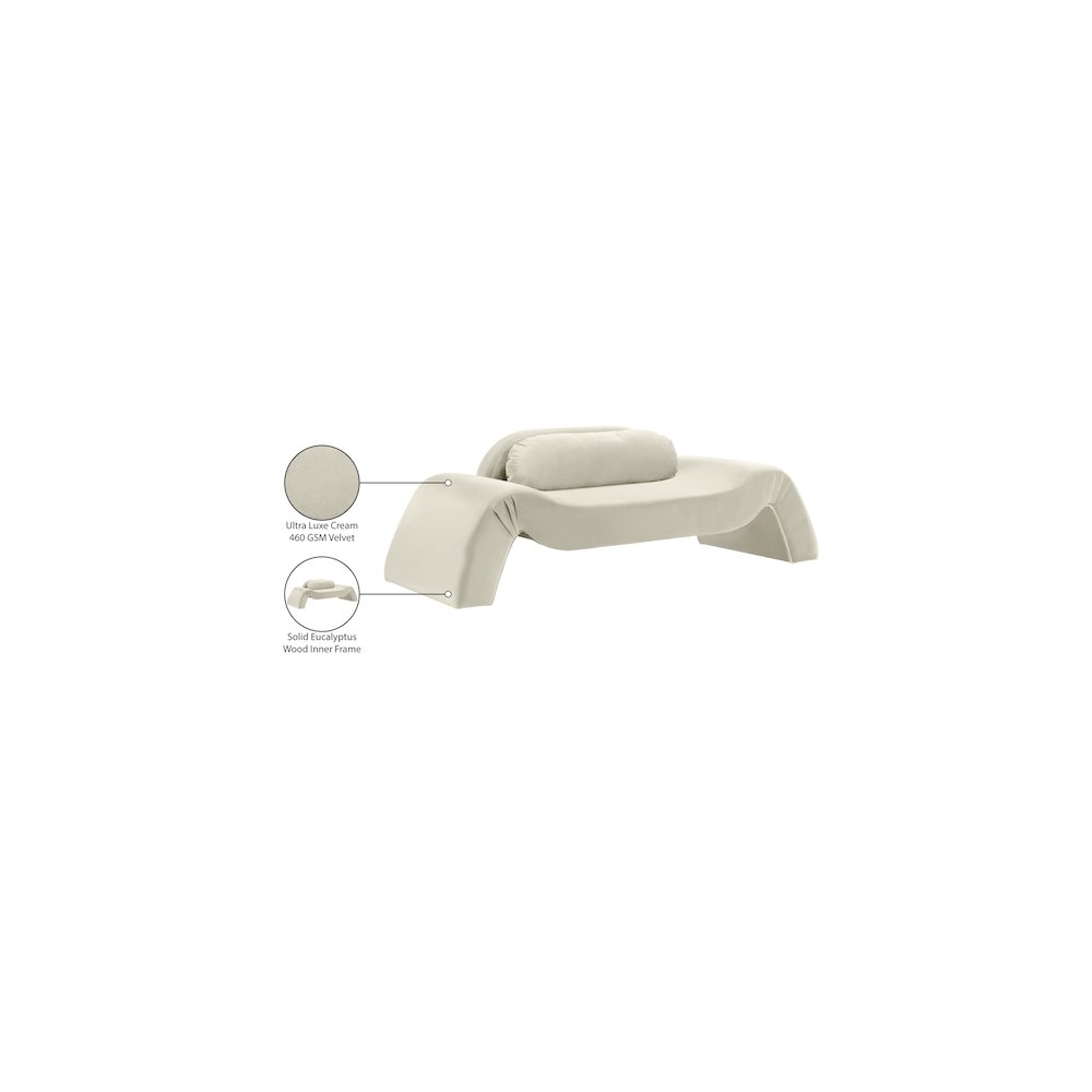 Austin Cream Velvet Loveseat