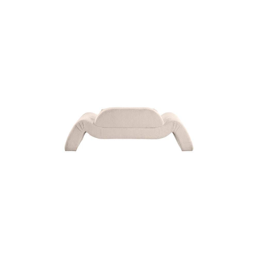 Austin Beige Corduroy Fabric Loveseat