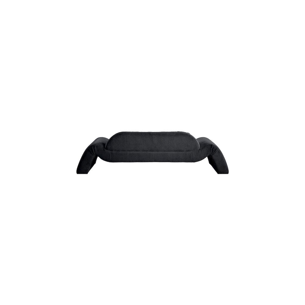Austin Black Corduroy Fabric Sofa