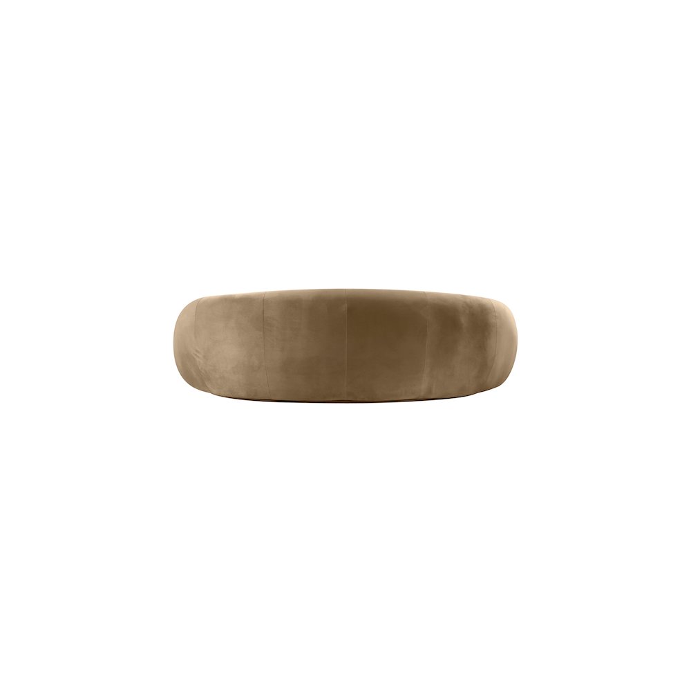 Emery 93" Beige Velvet Upholstered Sofa
