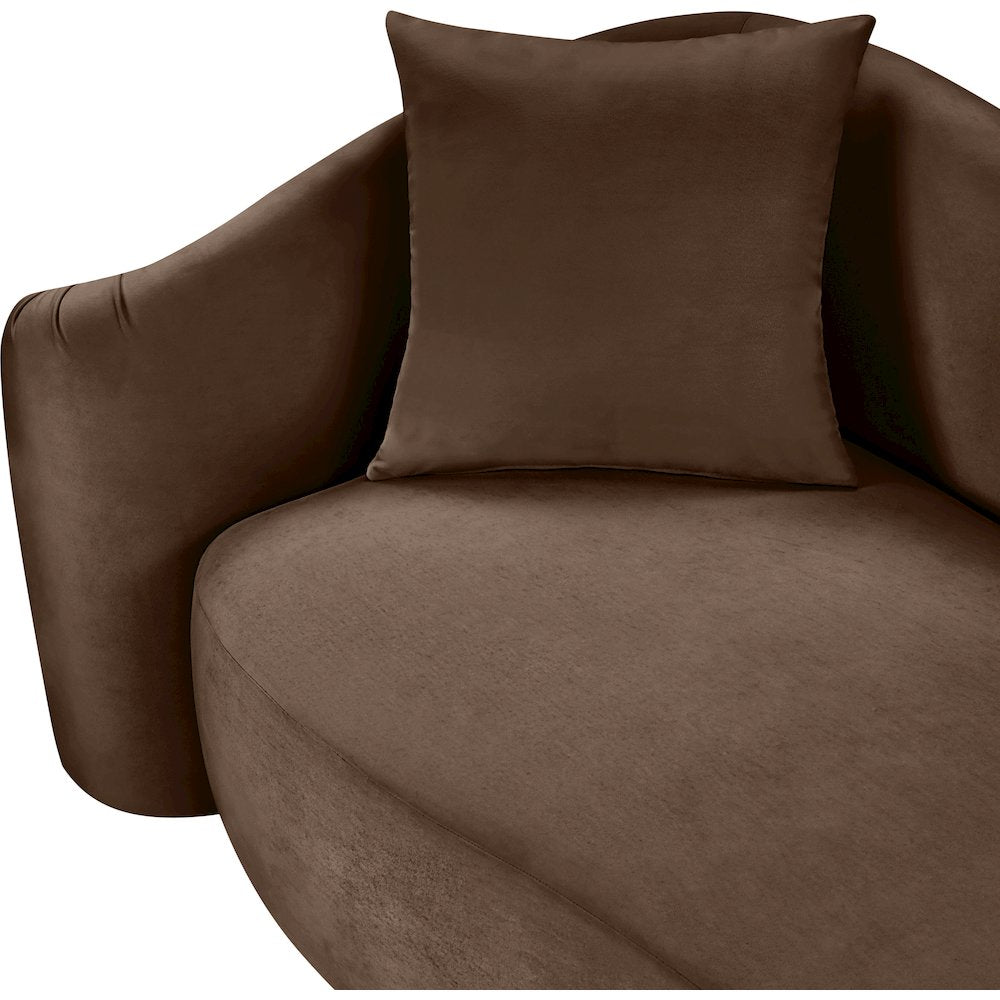 Destin Brown Velvet Loveseat