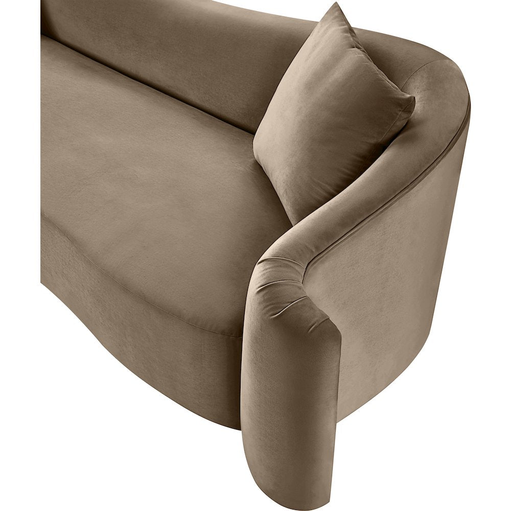 Destin Taupe Velvet Sofa