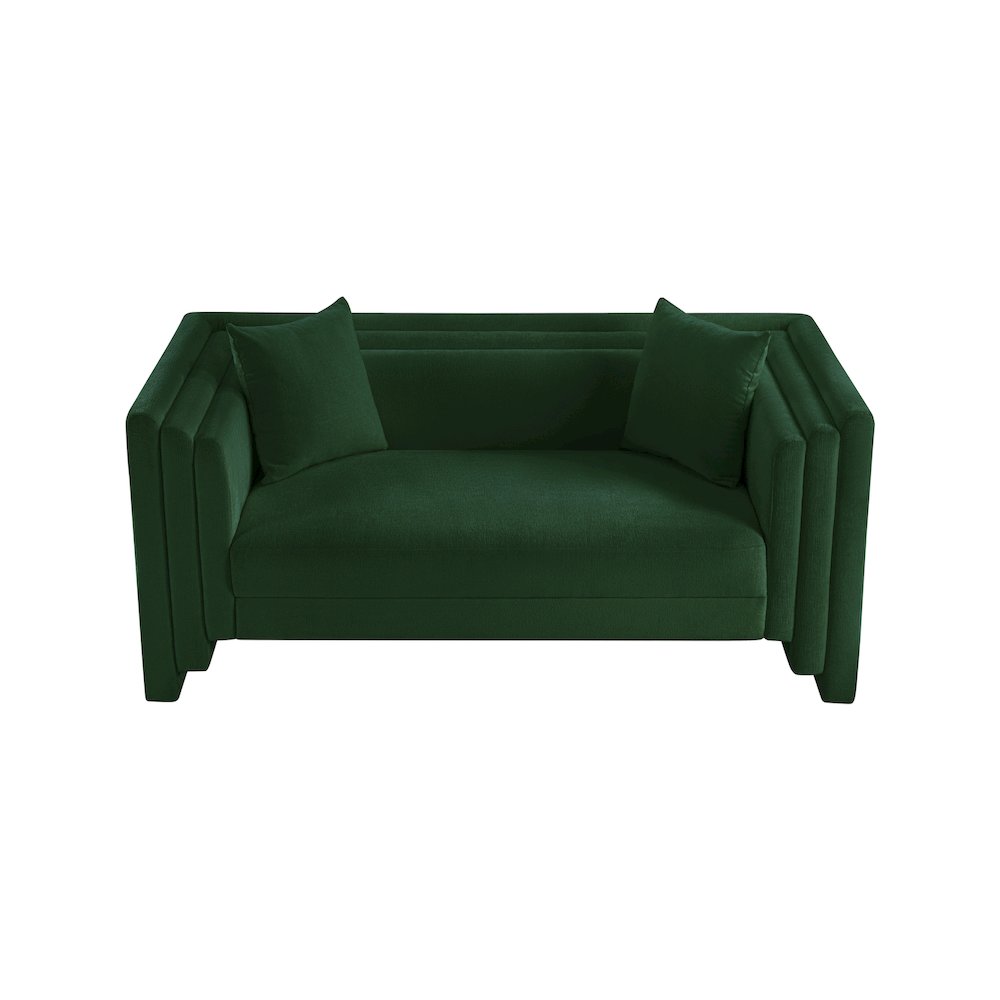 Everett Green Chenille Fabric Loveseat