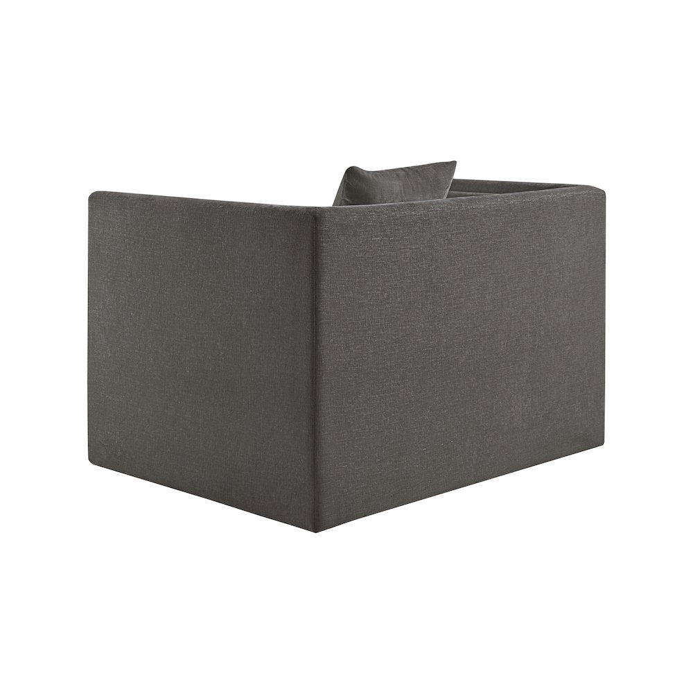 Everett Grey Chenille Fabric Chair