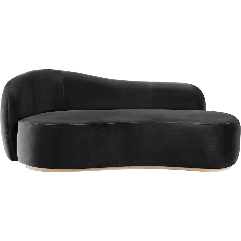 Gustavo Black Velvet Upholstered Chaise