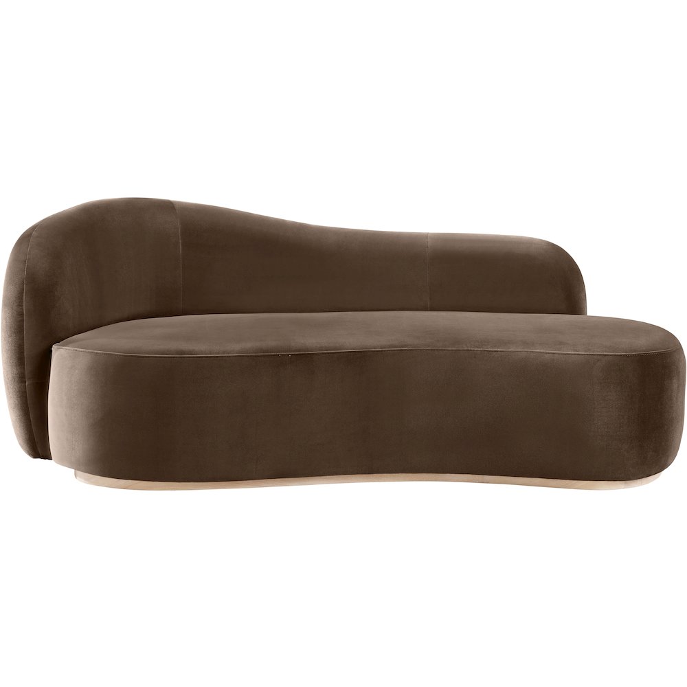 Gustavo Brown Velvet Upholstered Chaise
