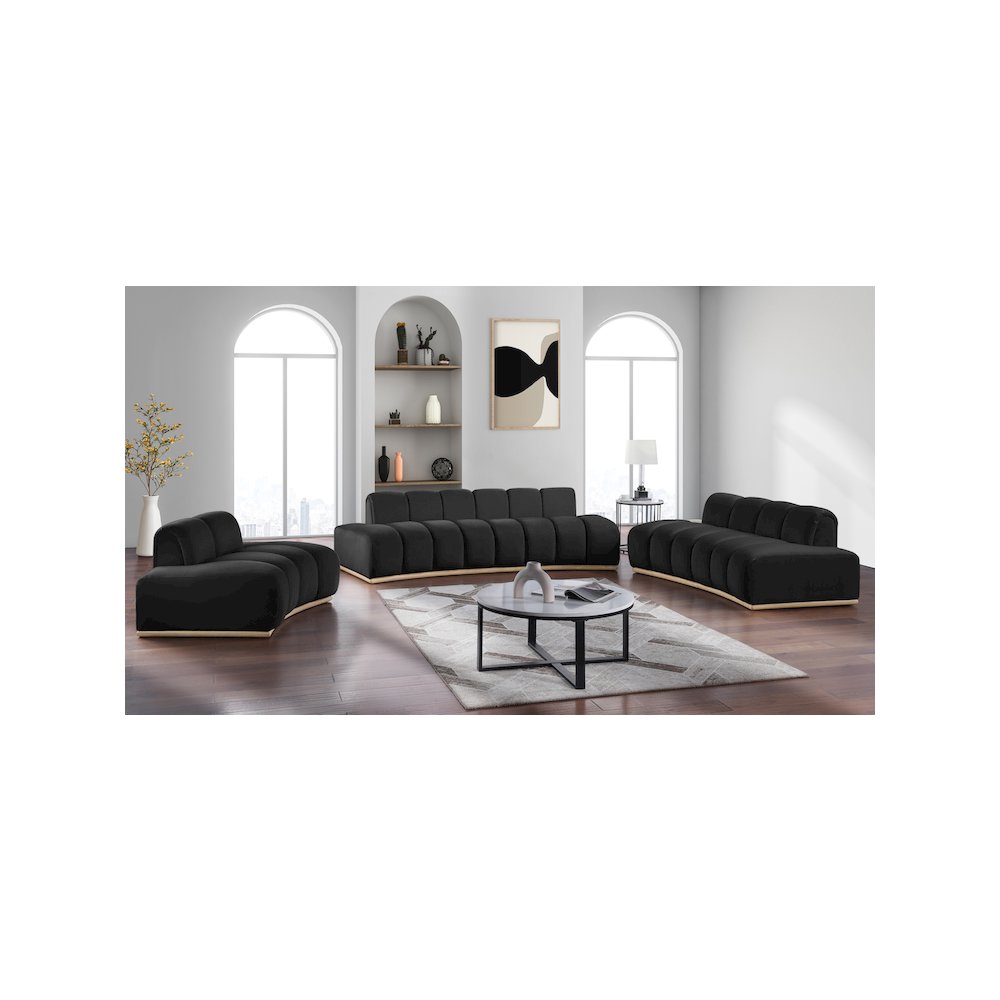 Jace Black Velvet Chair