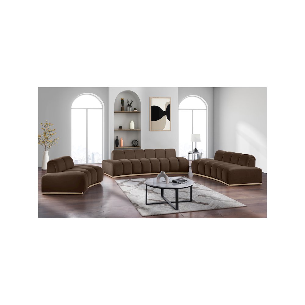 Jace Brown Velvet Chair