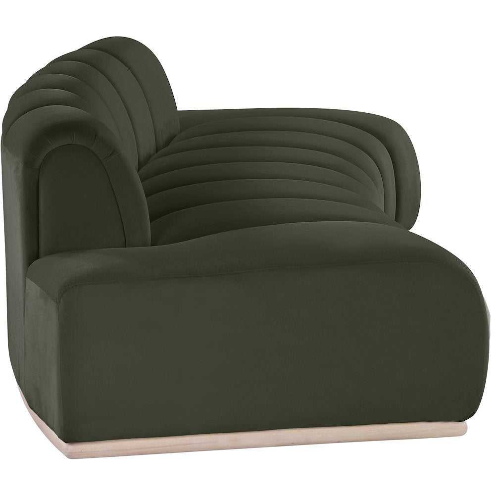 Jace Green Velvet Sofa