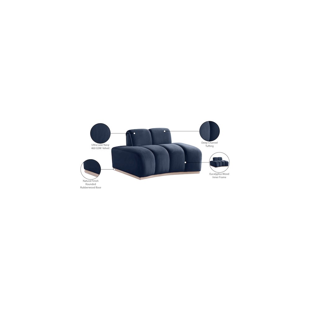 Jace Navy Velvet Chair