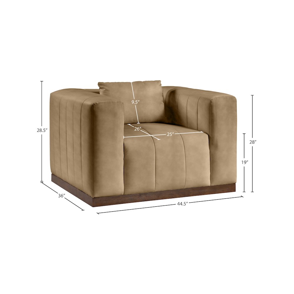 Mallina Tan Vegan Leather Chair