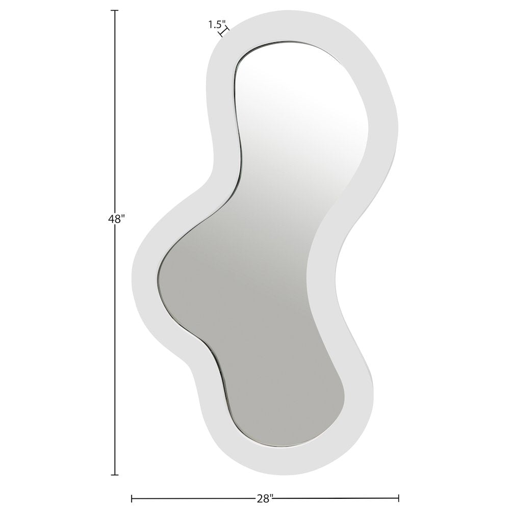 Oblique White Iron Frame Mirror