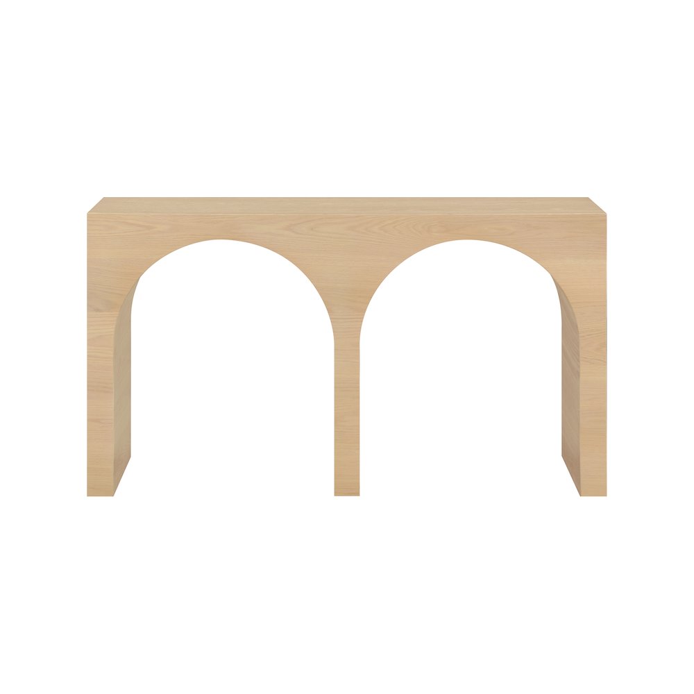 June White Oak Console Table