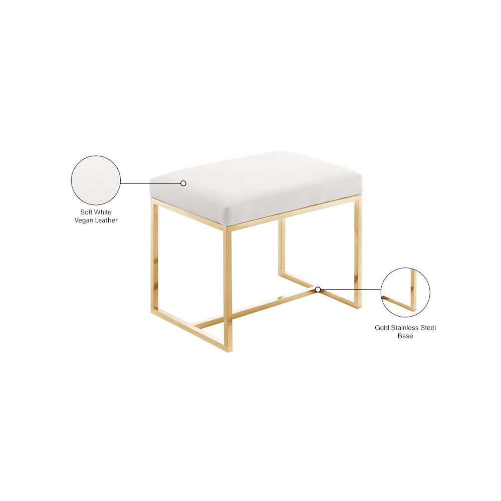 Monroe Gold Ottoman / Stool