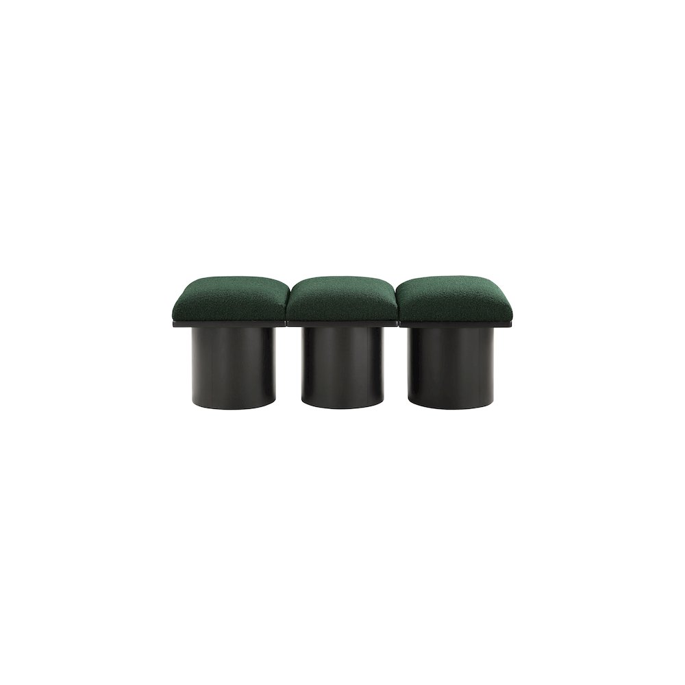Pavilion Green Boucle Fabric Bench