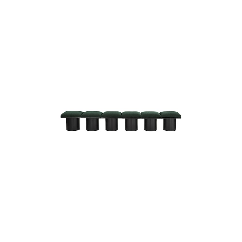 Pavilion Green Boucle Fabric Bench