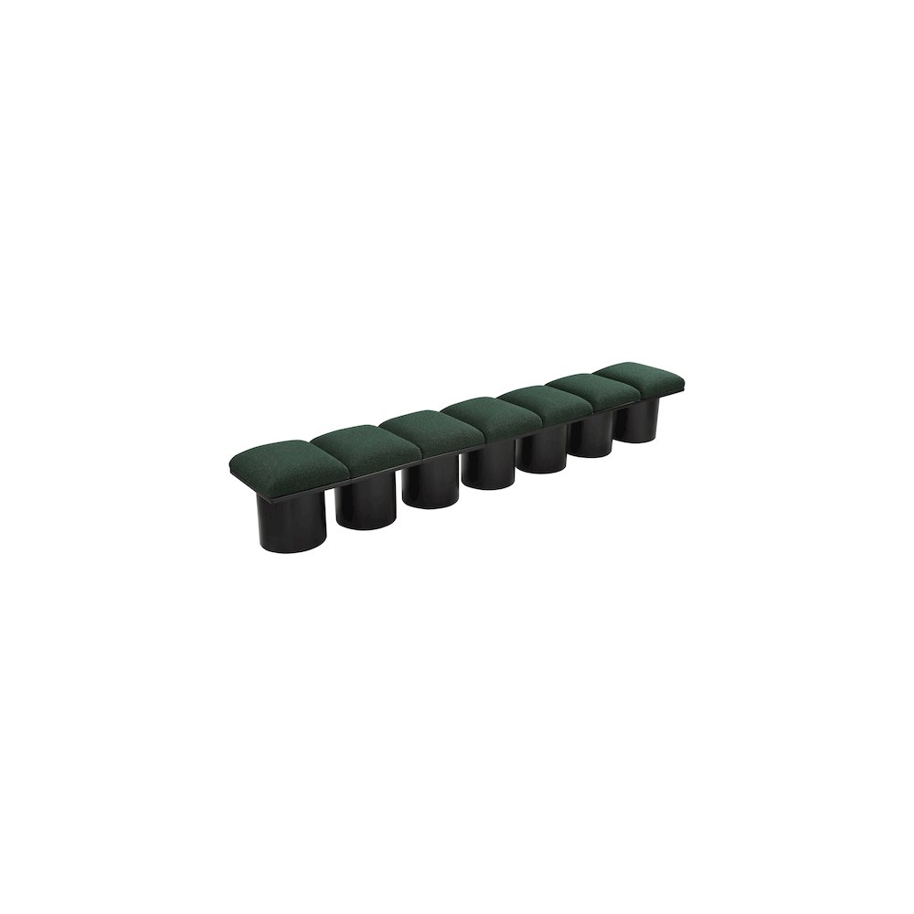 Pavilion Green Boucle Fabric Bench