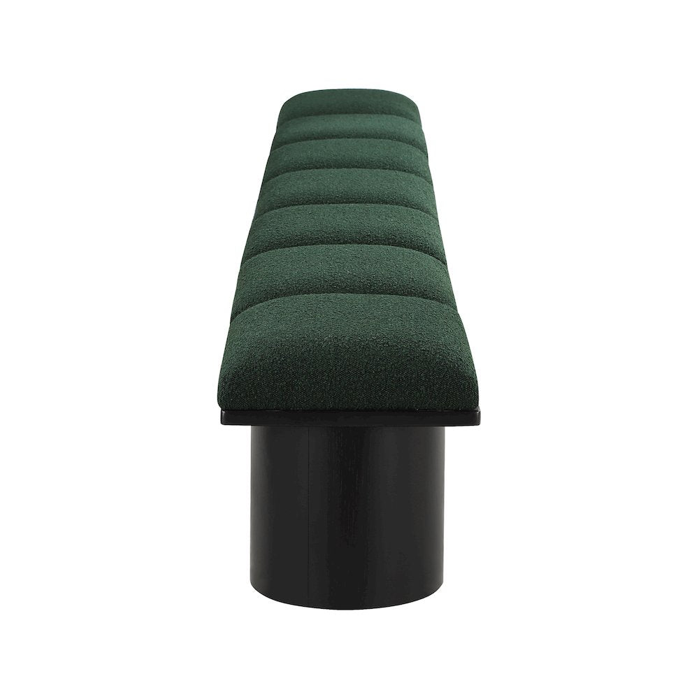 Pavilion Green Boucle Fabric Bench