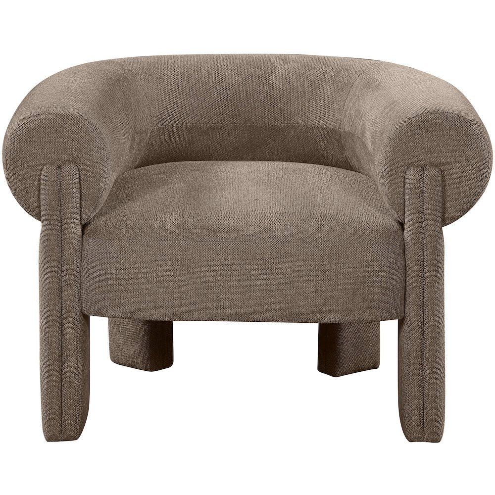 Stefano Brown Polyester Fabric Accent Chair