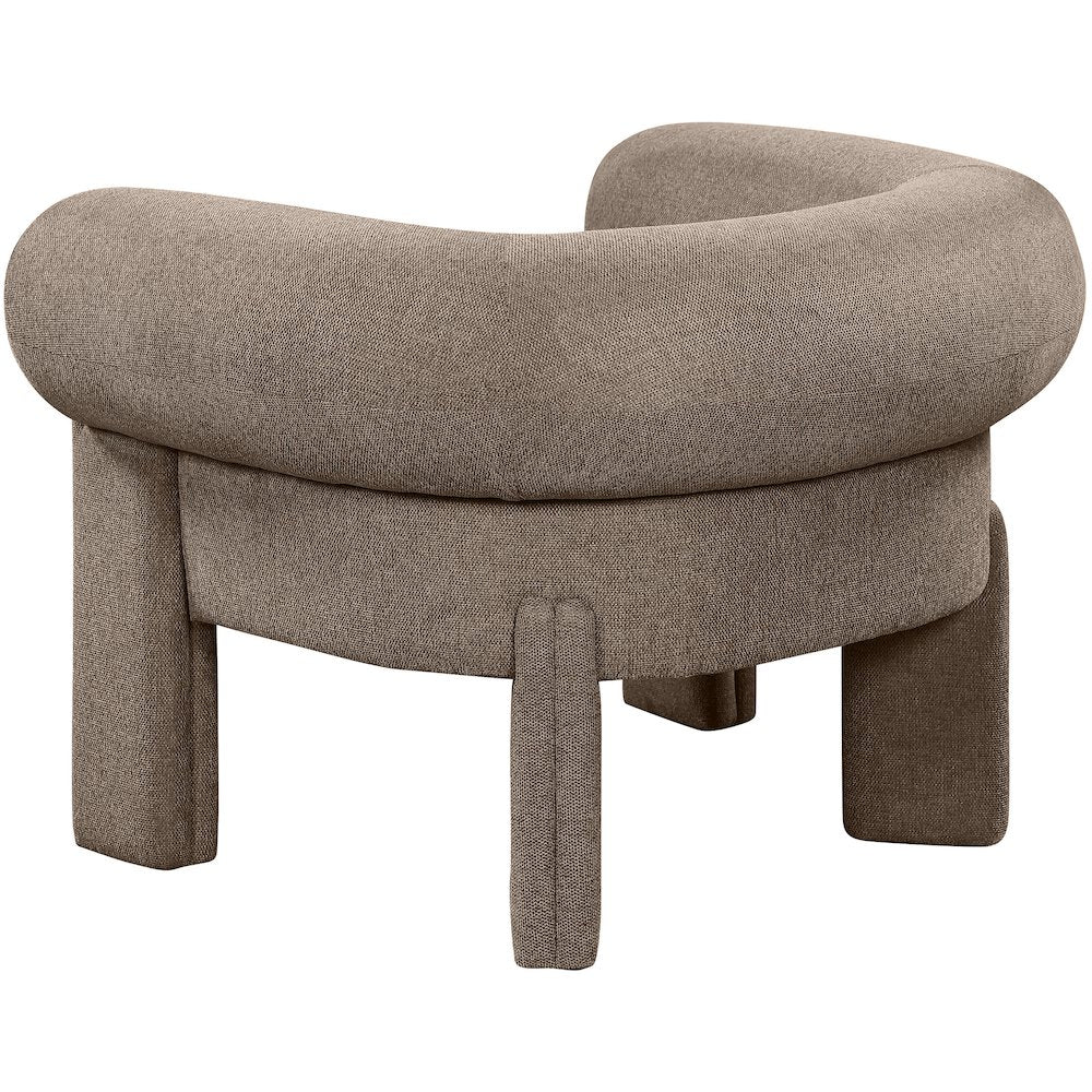 Stefano Brown Polyester Fabric Accent Chair