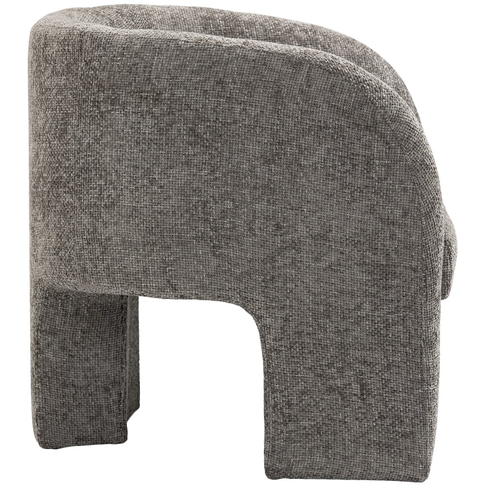 Sawyer Grey Chenille Fabric Accent Chair