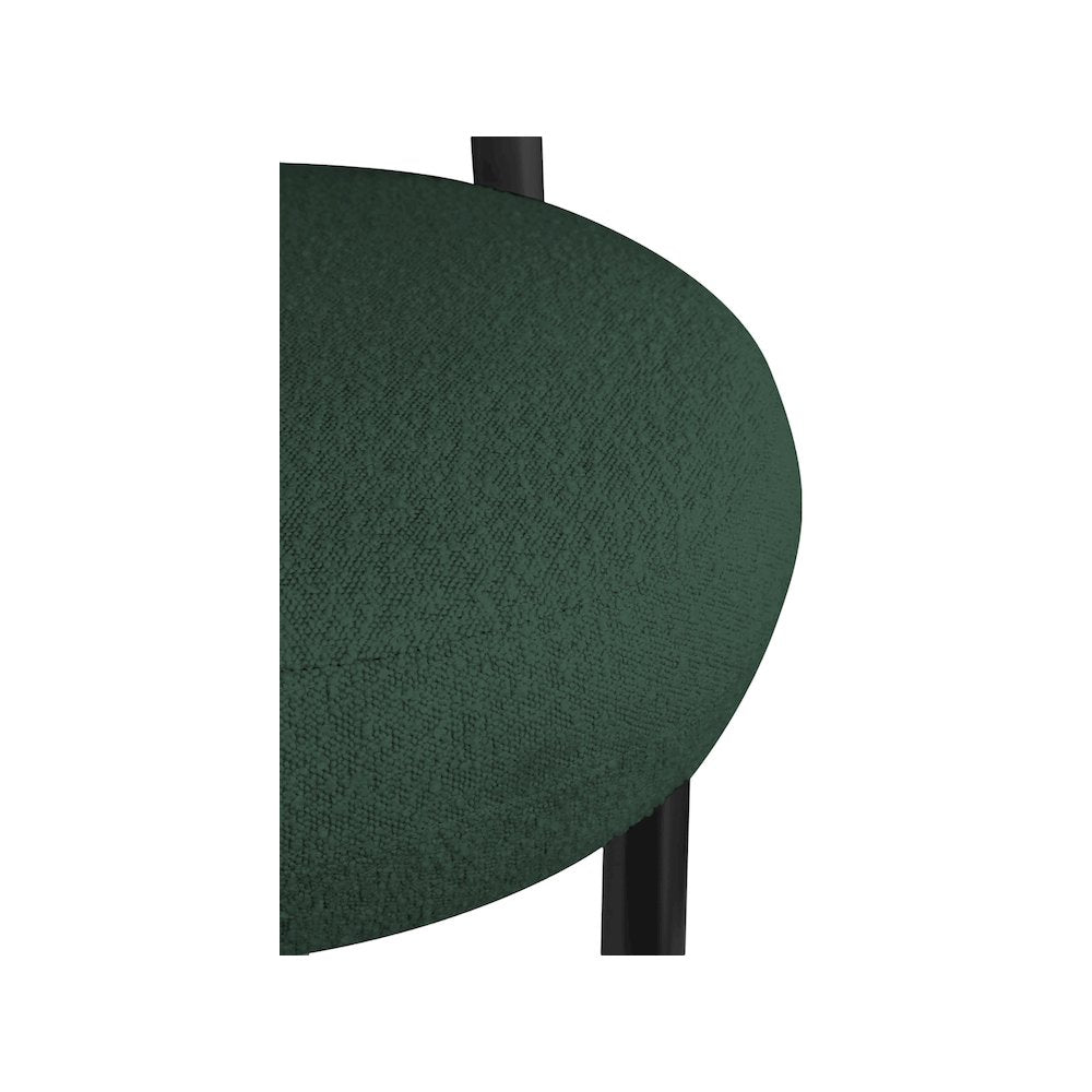 Bordeaux Green Boucle Fabric Accent Chair